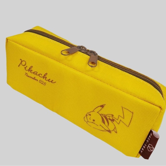 Pokemon PACO-TRAY Pencil Case Big Capa Pikachu Character Pen Pouch Yellow - Picture 1 of 5